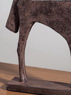 Resin Abstract Horse Sculpture - The Golden Theory