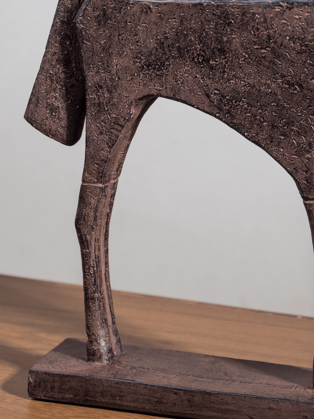 Resin Abstract Horse Sculpture - The Golden Theory