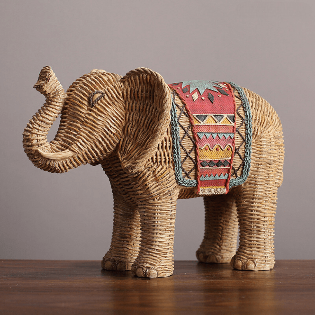 Resin Decorative Elephant Statue - The Golden Theory Main image