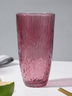 Ruby Red Ribbed Drinking Glasses - Set of 6 - The Golden Theory
