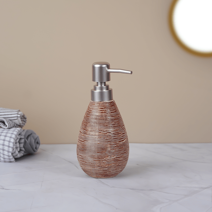 Rustic Brown Bathroom Set – Earthy Ceramic Bath Accessories - The Golden Theory
