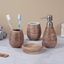 Rustic Brown Bathroom Set – Earthy Ceramic Bath Accessories - The Golden Theory