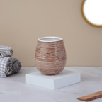 Rustic Brown Bathroom Set – Earthy Ceramic Bath Accessories - The Golden Theory
