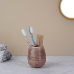 Rustic Brown Bathroom Set – Earthy Ceramic Bath Accessories - The Golden Theory