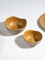 Rustic Brown Irregular Ceramic Dinner Set of 25 - The Golden Theory