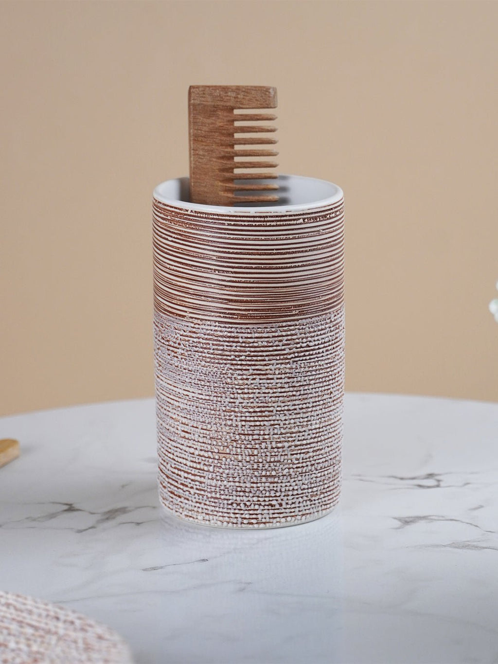 Rustic Ceramic Bathroom Accessory Set - The Golden Theory