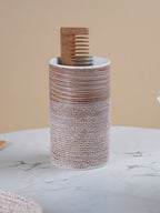 Rustic Ceramic Bathroom Accessory Set - The Golden Theory