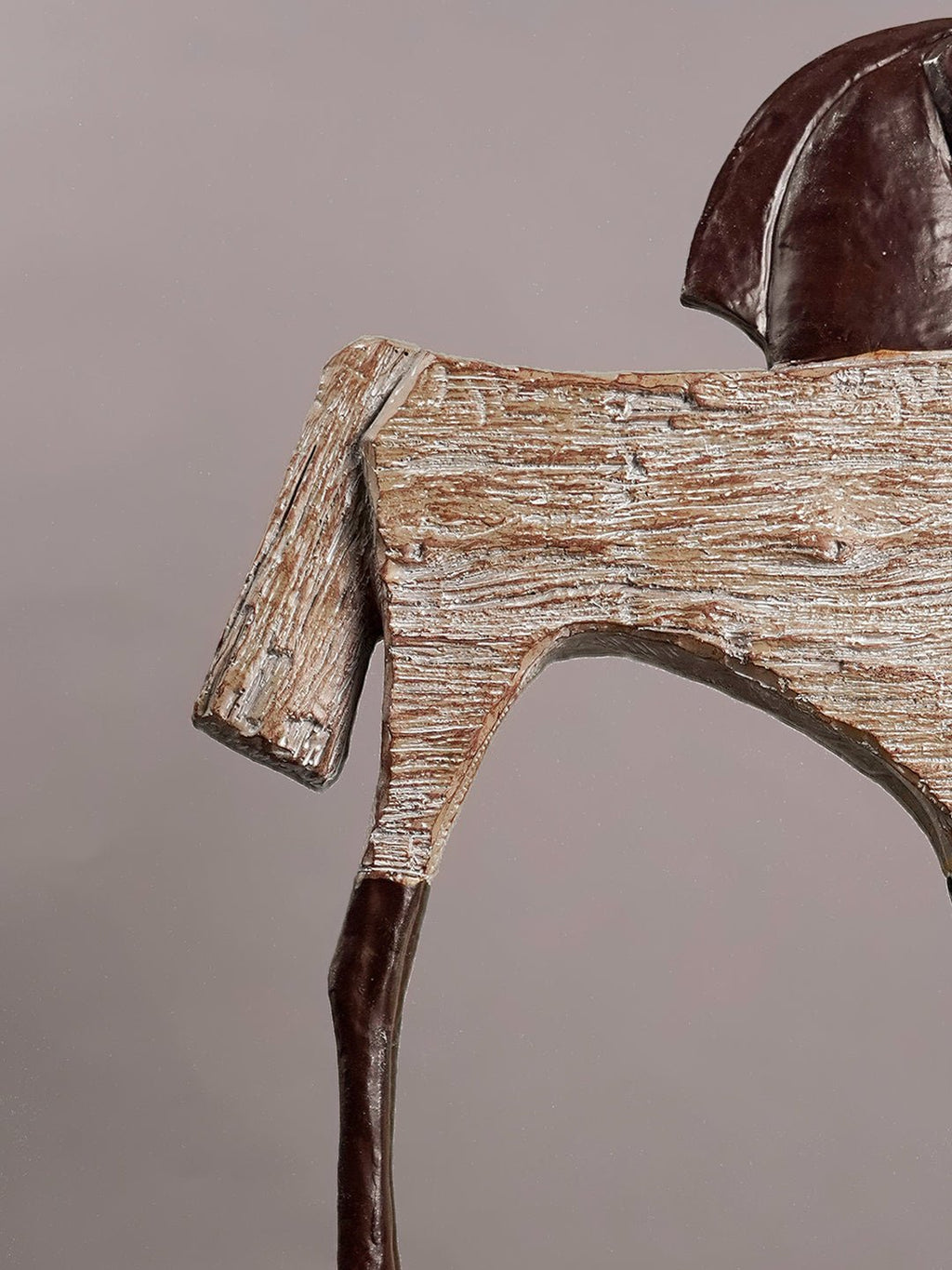 Rustic Horsewood Showpiece - The Golden Theory
