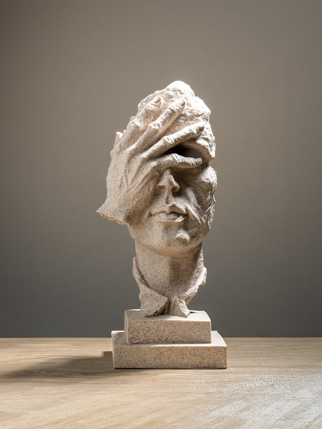 Sandstone Finish Face Sculpture - The Golden Theory
