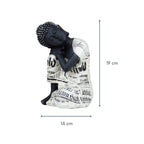 Serene Black and White Sleeping Buddha Statue - The Golden Theory