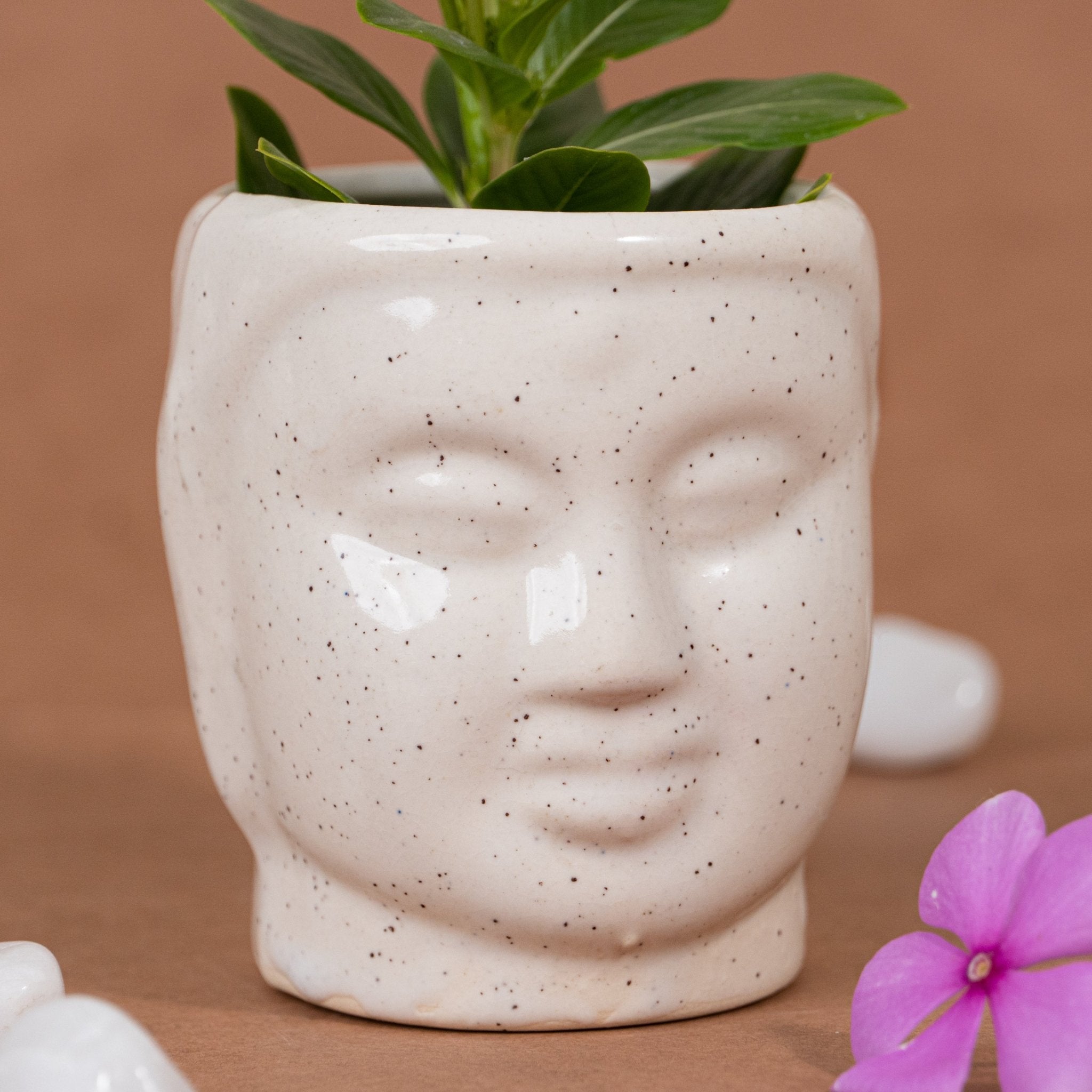 Serene Ceramic Buddha Table Planter - The Golden Theory