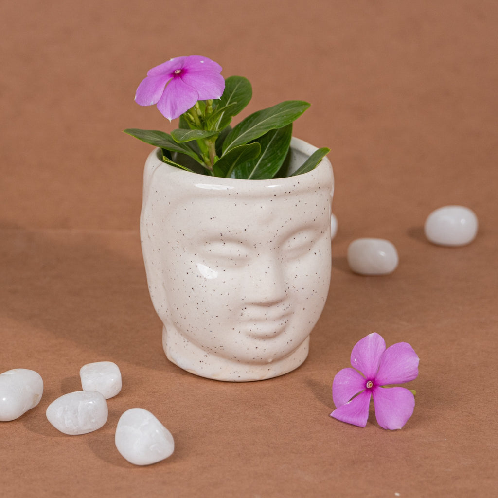 Serene Ceramic Buddha Table Planter - The Golden Theory