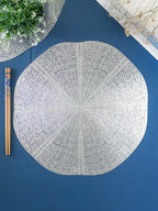 Silver Designer Table Mats | Set of 2,6 - The Golden Theory