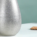 Silver Textured Ceramic Soap Dispenser - The Golden Theory