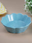 Sky Blue Ceramic Bowl with Scalloped Edges - Large - The Golden Theory