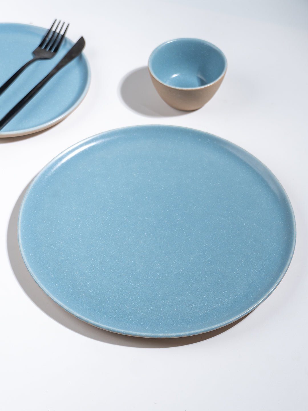 Sky Blue & Sand Ceramic Dinner Plate - The Golden Theory Main image
