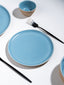 Sky Blue & Sand Ceramic Quarter Plate - The Golden Theory