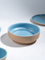 Sky Blue & Sand Ceramic Serving Bowl - The Golden Theory
