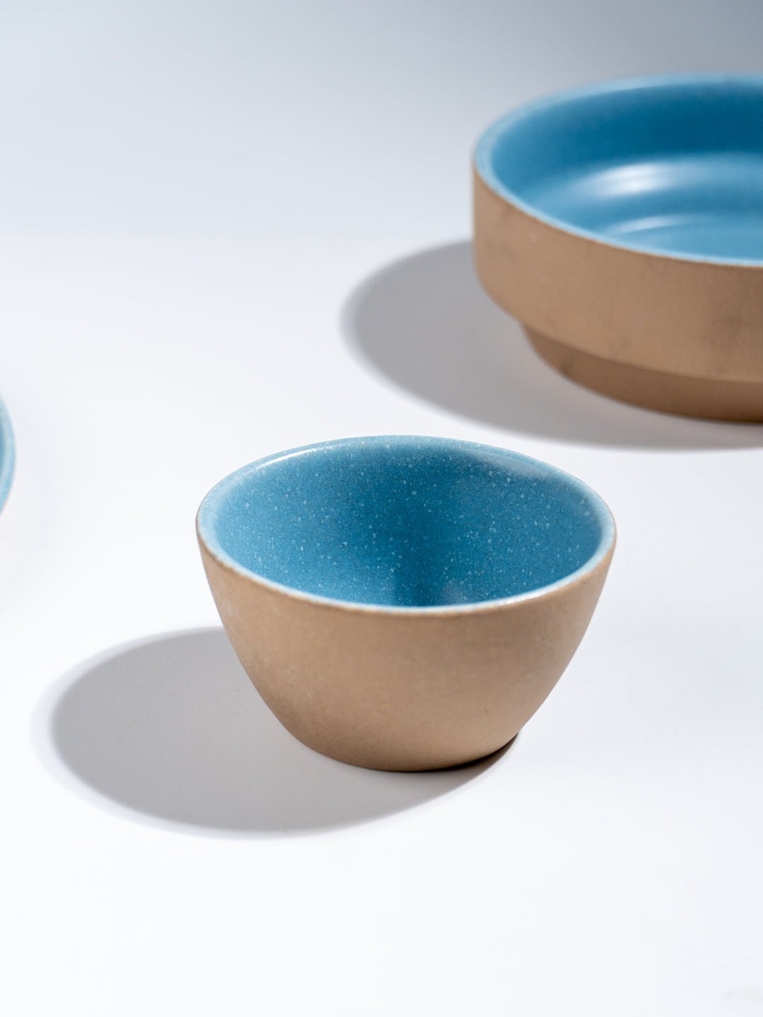 Sky Blue & Sand Ceramic Small Bowl - The Golden Theory