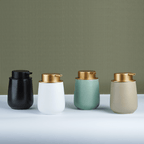 Sleek Black Soap Dispenser with Black Lid - The Golden Theory