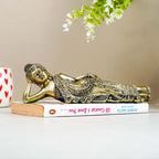Sleeping Buddha Statue in Gold - The Golden Theory