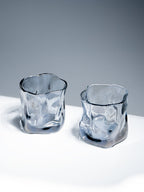 Smoky Gray Sculpted Glasses - Set of 6 - The Golden Theory
