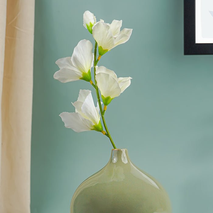 Soft Olive Green Teardrop Ceramic Vase - The Golden Theory