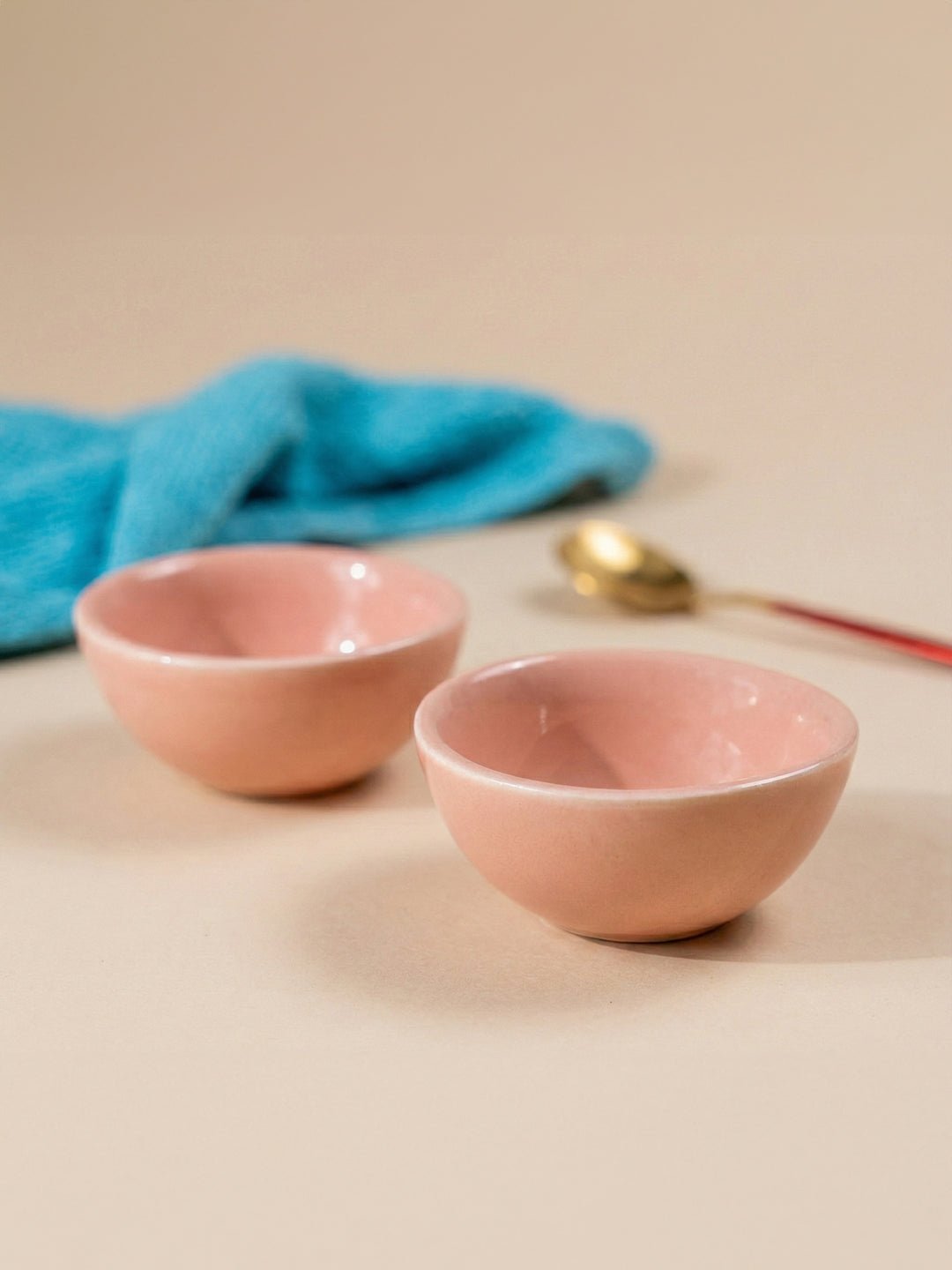 Soft Pink Ceramic Dipping Bowls Secondary image