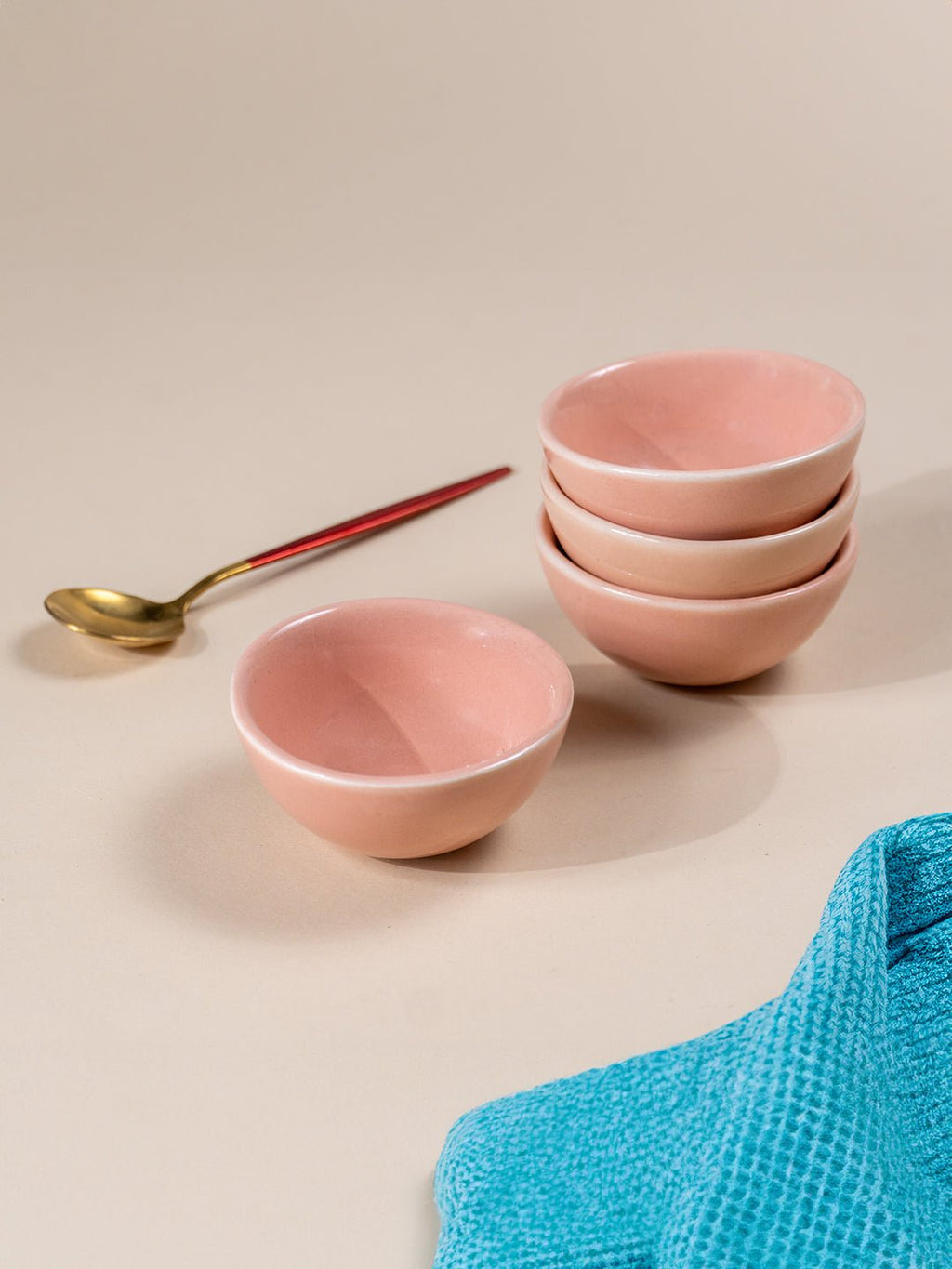 Soft Pink Ceramic Dipping Bowls - The Golden Theory