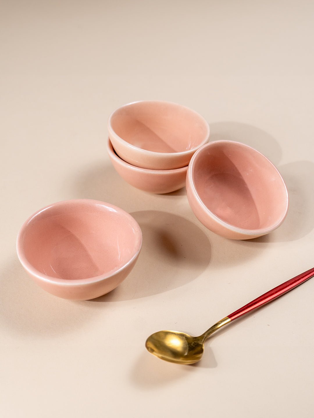 Soft Pink Ceramic Dipping Bowls - The Golden Theory Main image