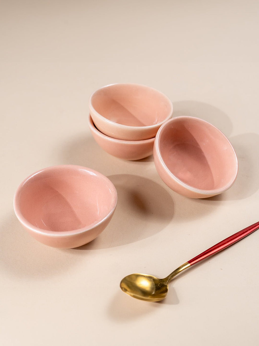 Soft Pink Ceramic Dipping Bowls - The Golden Theory