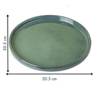 Solid Blue Color Round 8'' Quarter Plate - The Golden Theory