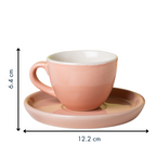 Solid Espresso cup and saucer | Pink