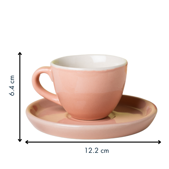 Solid Espresso cup and saucer | Pink
