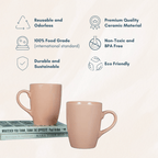 Solid Pink Ceramic Coffee Mug | Set of 2 - The Golden Theory