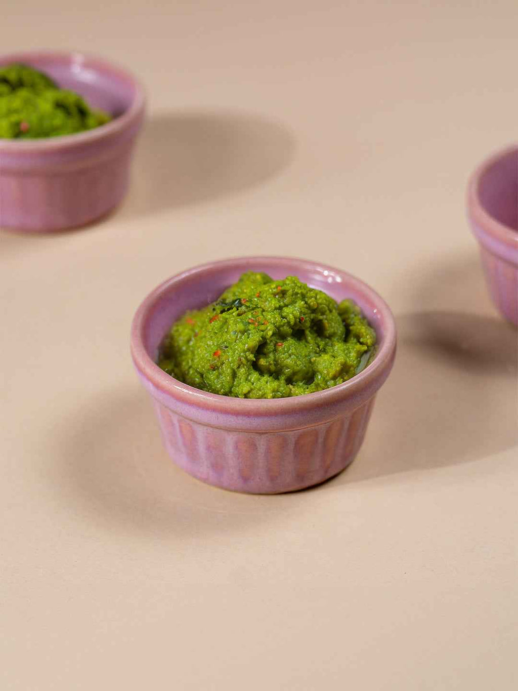 Solid Pink Color Dip Bowls with Design - The Golden Theory