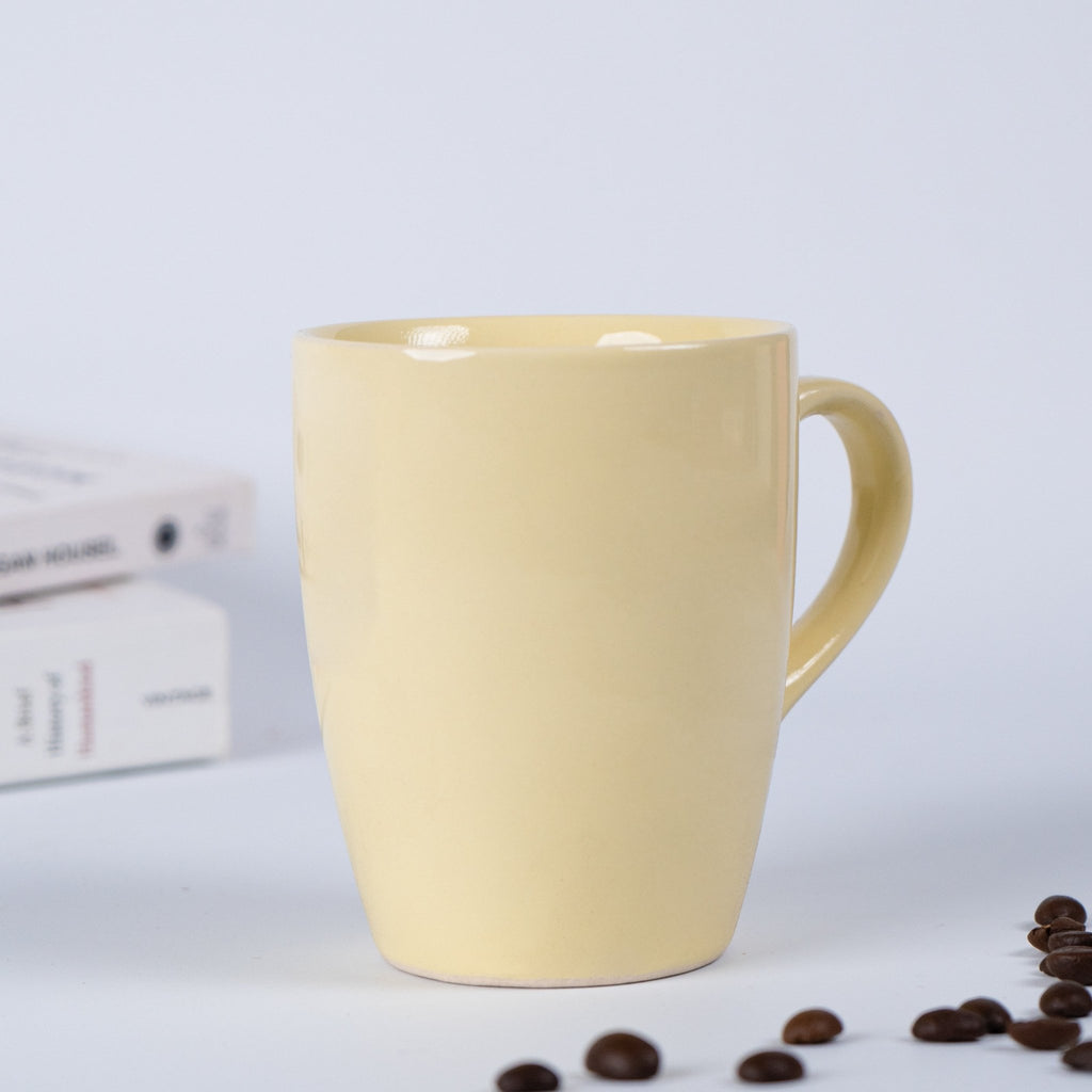 Solid Yellow Ceramic Coffee Mug - The Golden Theory