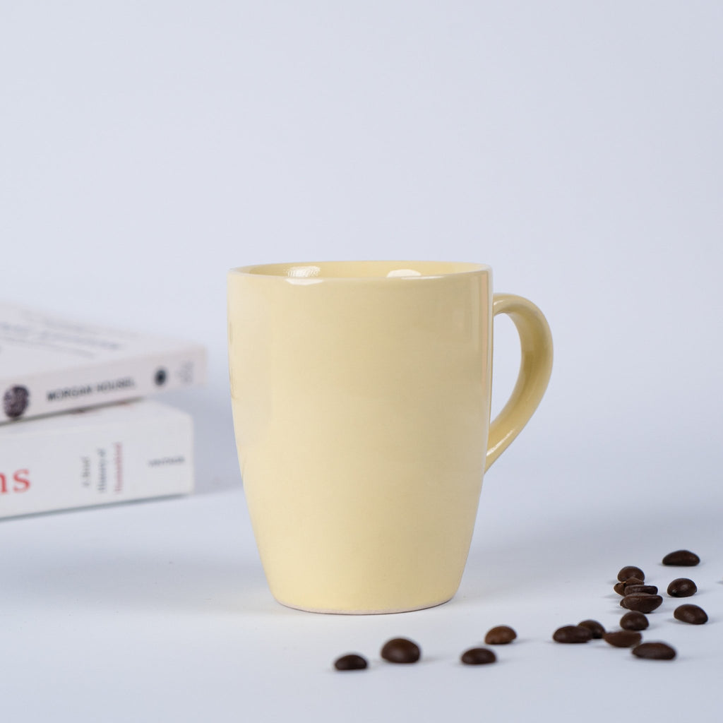 Solid Yellow Ceramic Coffee Mug - The Golden Theory