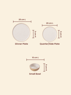 Speckled Beige Ceramic Dinner Set – Set of 18 - The Golden Theory