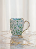 Speckled White and Green Ceramic Mug - The Golden Theory