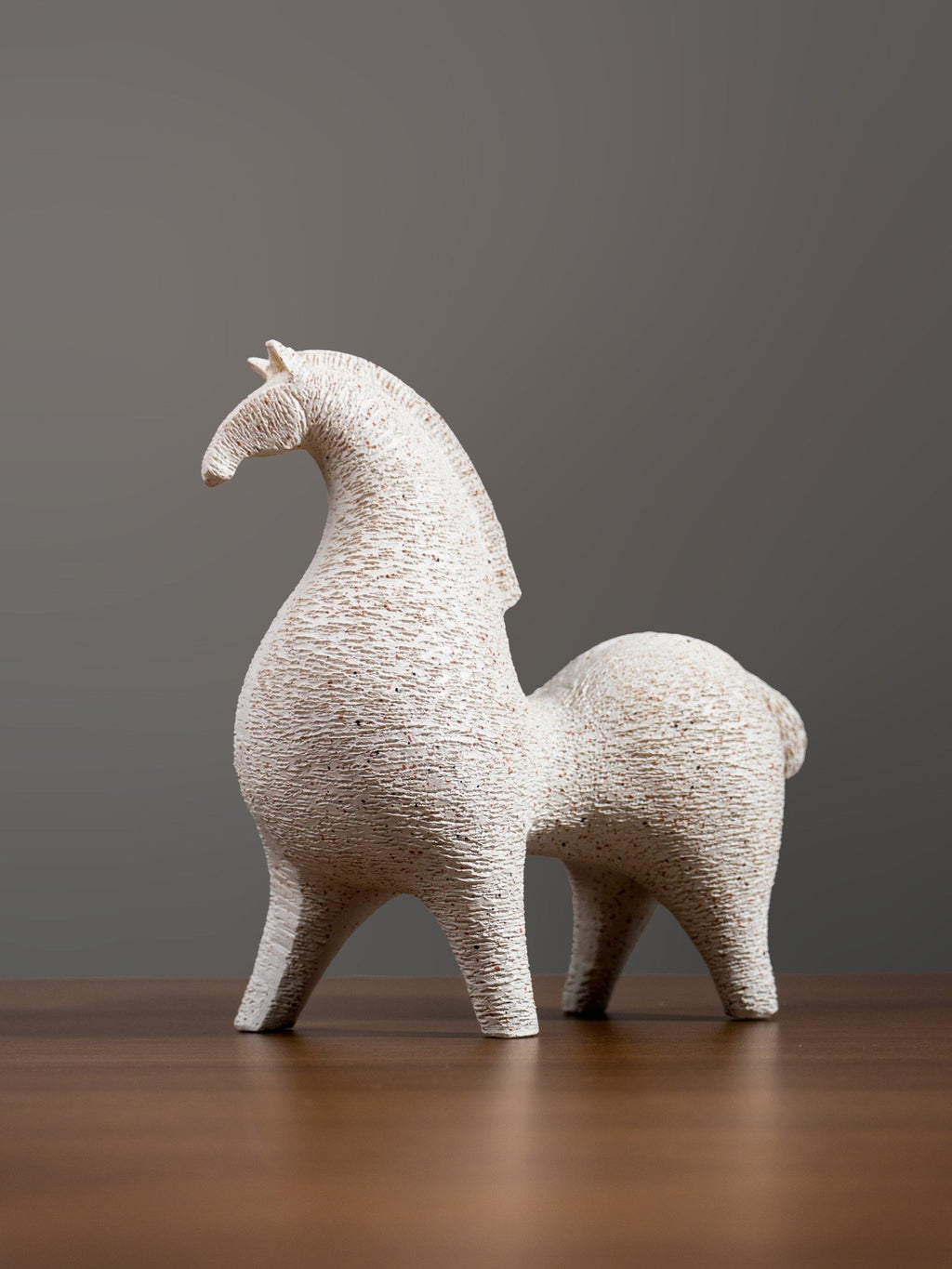 Speckled White Horse Sculpture Set - The Golden Theory
