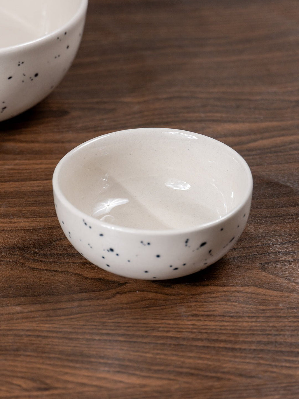 Speckled White Minimalist Ceramic Small Bowl - The Golden Theory