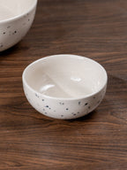 Speckled White Minimalist Ceramic Small Bowl - The Golden Theory