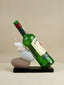 Stacked Stone Wine Bottle Holder with Neutral Tones - The Golden Theory