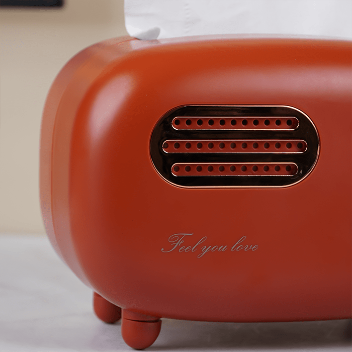 Tangerine Retro Tissue Box Cover - The Golden Theory