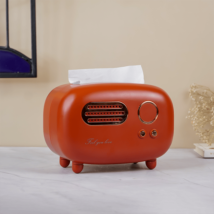 Tangerine Retro Tissue Box Cover - The Golden Theory