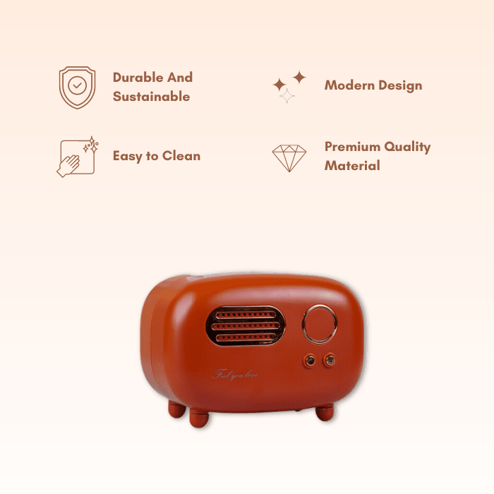 Tangerine Retro Tissue Box Cover - The Golden Theory
