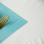 Teal Solid Textured Mat | Set of 2,4,6 - The Golden Theory