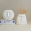 Textured Beige Abstract Face Planter Duo - The Golden Theory