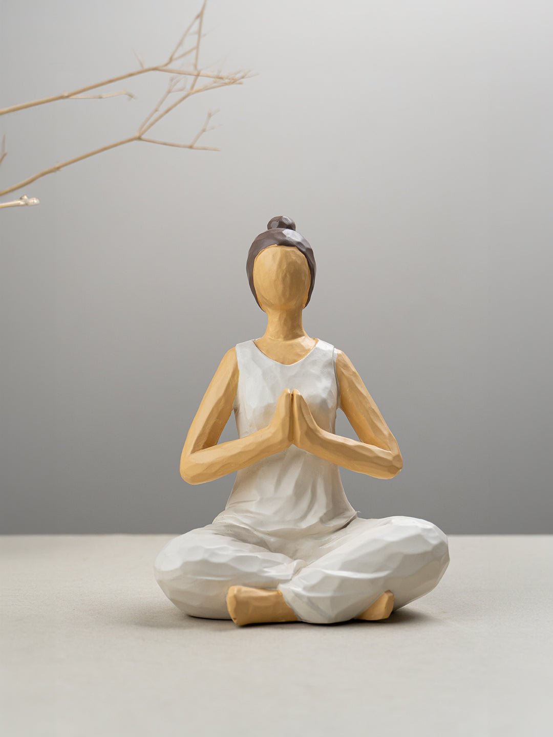 Textured Yoga Figurine with Prayer Pose - The Golden Theory